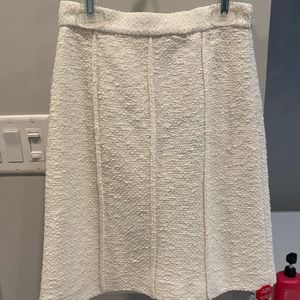 St John Designer white tweed skirt
